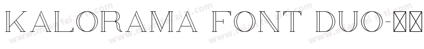 Kalorama Font Duo字体转换